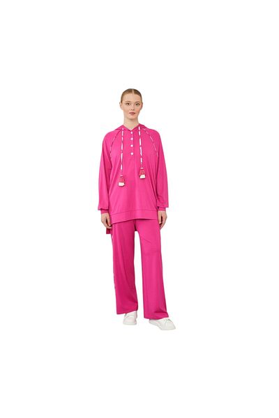 Levidor Hooded Asymmetric Cut Sports Suit