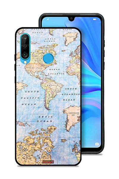 Tolwak غطاء حماية لهاتف هواوي نوفا 4e بتصميم خريطة العالم