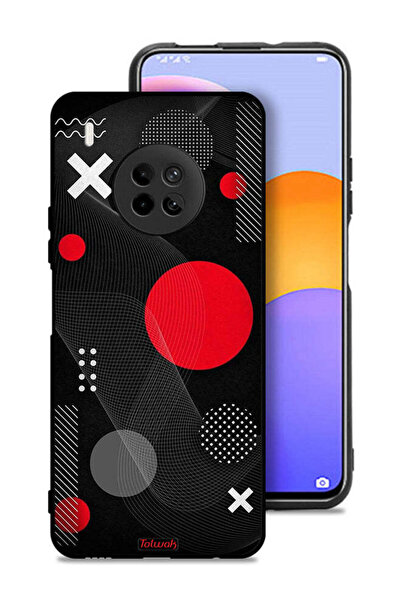 Tolwak Huawei Y9a Protective Case Cover Round And Cross Shape Pattern