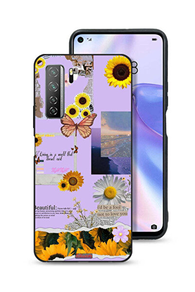 Tolwak غطاء حماية لهاتف هواوي P40 لايت 5G بملصقات عباد الشمس الجميلة