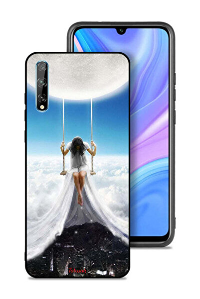 Tolwak غطاء حماية لهاتف هواوي بي سمارت إس بتصميم غيوم وقمر ومدينة فنية