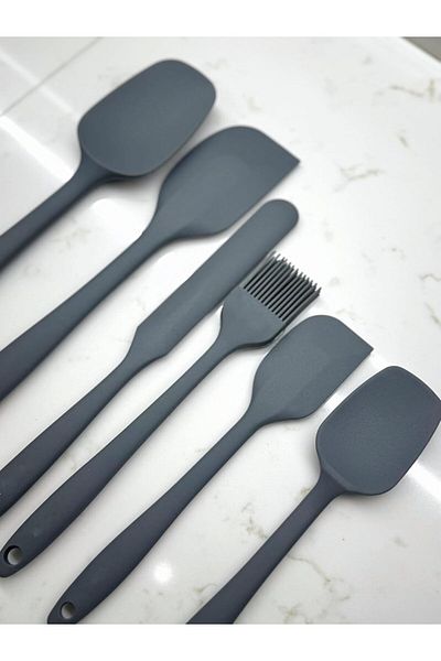 Mena Rise Şirinshop Home Silicone Spatula (6, Gray, m) 1108107