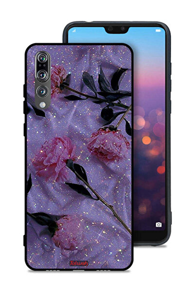 Tolwak غطاء حماية لهاتف هواوي بي 20 برو بنقشة ورود لامعة