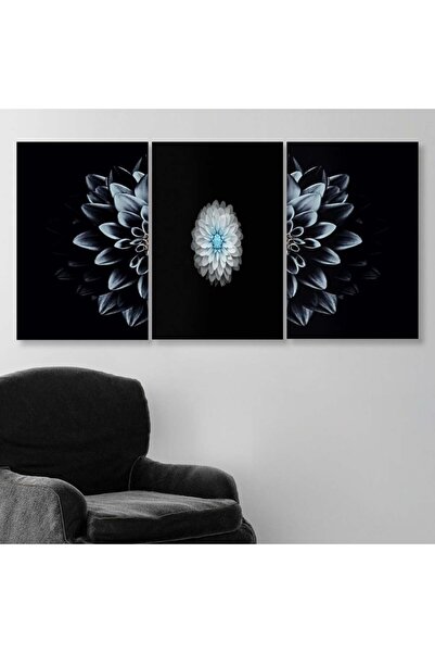 4gdran ثلاث لوحات قماشية مودرن مع برواز بني مجوف