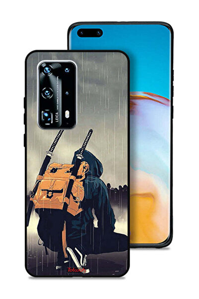 Tolwak غطاء حماية لهاتف هواوي P40 برو بلس 5G، رسمة سيف ساموراي رقمية