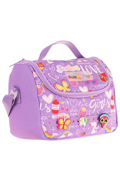 KAUKKO Kids Thermal Insulated Lunch Box with Silicone Accessories - Purple - Girl - L7245
