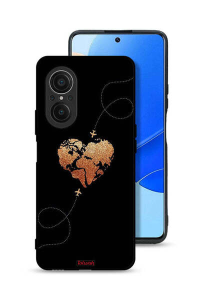 Tolwak Huawei nova 9 SE Protective Case Cover Airplanes Touching Heart