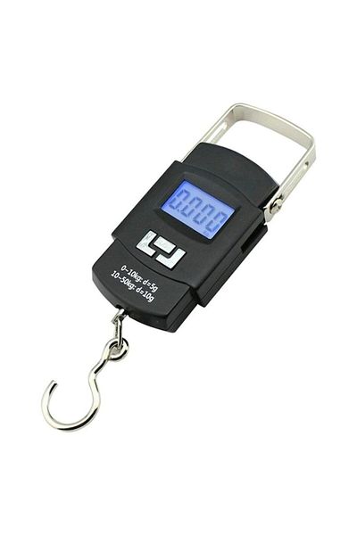 Gonga Electronic Handheld Scale with Clamp for Luggage, 50 kg, Gonga® Black