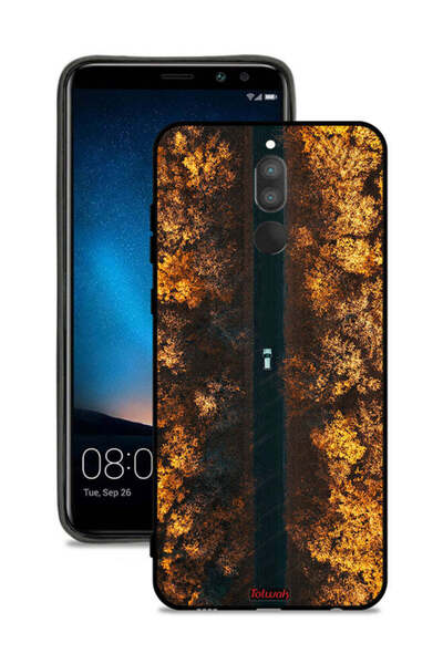 Tolwak غطاء حماية لهاتف هواوي ميت 10 لايت بتصميم طريق في أشجار الخريف