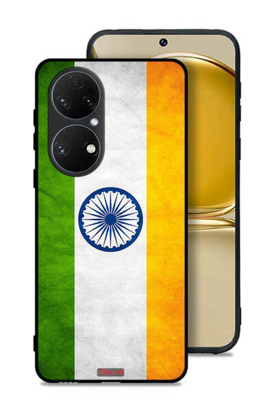 Tolwak غطاء حماية لهاتف هواوي P50E بطبعة علم هندي مضيء