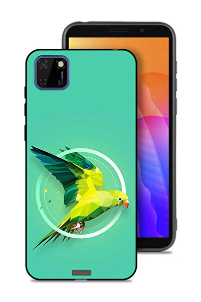 Tolwak غطاء حماية لهاتف هواوي Y5p بطبعة فن تجريدي ببغاء