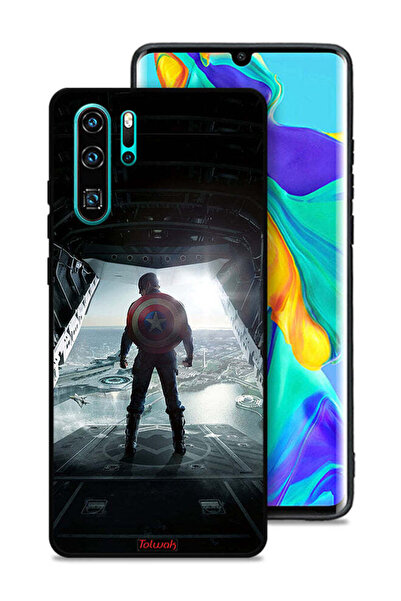 Tolwak Huawei P30 Pro Protective Case Cover Portrait Display Captain America