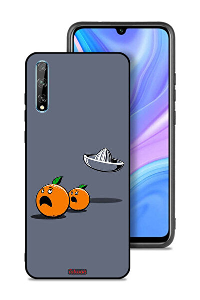 Tolwak غطاء حماية لهاتف هواوي Y8p بتصميم فني رقمي بسيط وفكاهي