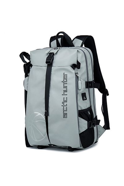 Arctic Hunter Durable Gym Sports Backpack Water Resistant with Luggage Trolley Carry Belt and Built in USB for Men