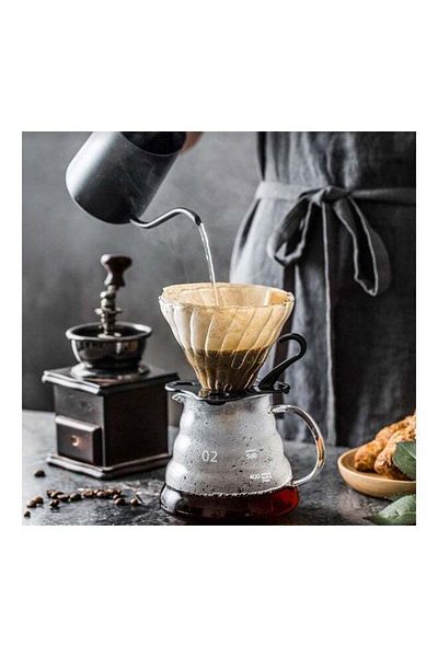 COOYA V60 Drip Coffee Maker Set With Travel Bag Black 27x55x16cm