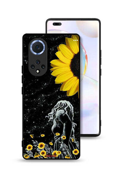 Tolwak غطاء حماية لهاتف Honor 50 Pro بتصميم فتاة تنظر إلى القمر