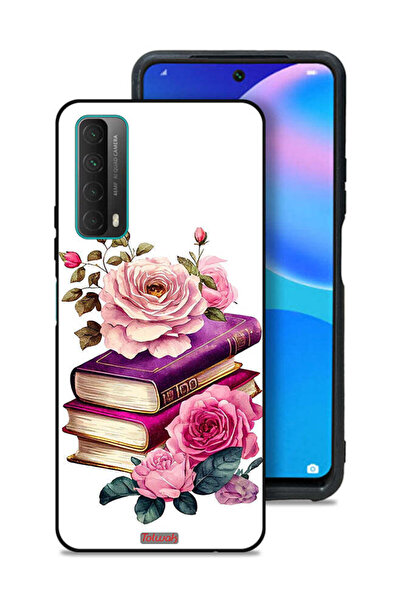 Tolwak غطاء حماية لهاتف هواوي بي سمارت (2021) بنقشة الورود والكتب