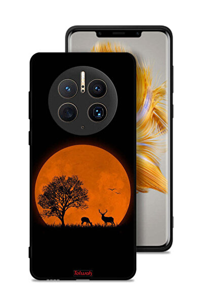 Tolwak Huawei Mate 50 Pro Protective Case Cover Evening Moon Art
