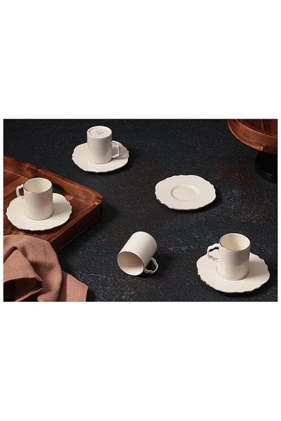 Porland Platinum 4 Person Coffee Set 80Cc
