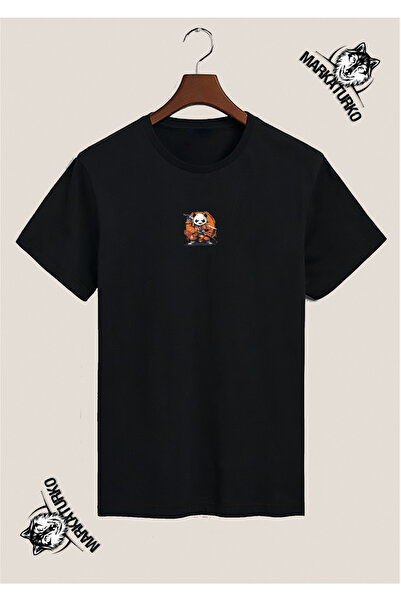 MarkaTurko تيشيرت ساموراي باندا بتصميم خاص مطبوع من الأمام 8415-17