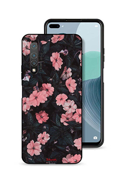 Tolwak غطاء حماية لهاتف هواوي نوفا 6 - لون الخوخ والورود الصغيرة