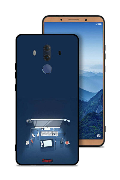 Tolwak غطاء حماية لهاتف هواوي ميت 10 برو بتصميم فني لمكتب الكمبيوتر
