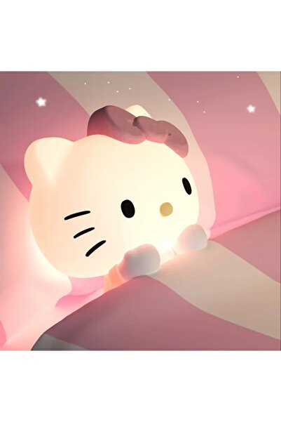 Hello Kitty by Sanrio Merhaba kedicik Sanrio Hello Kitty Gece Lambası Sevimli Stil Silikon Yumuşak