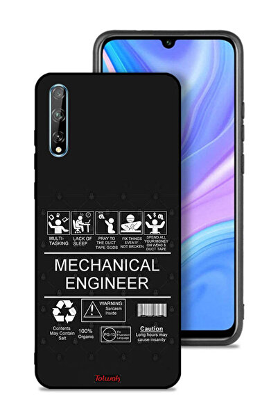 Tolwak غطاء حماية لهاتف هواوي Y8p، ملصق مهندس ميكانيكي