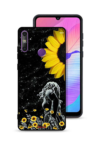 Tolwak غطاء حماية لهاتف هواوي إنجوي 20e بتصميم فتاة تنظر إلى القمر