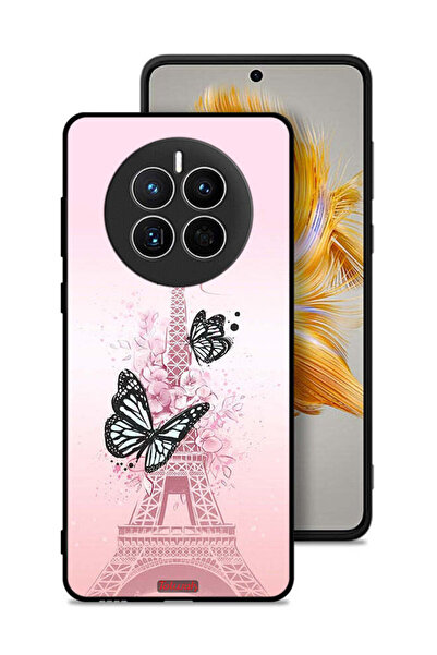 Tolwak غطاء حماية لهاتف هواوي ميت 50 بتصميم فراشات على برج إيفل
