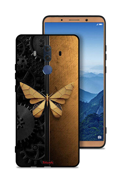 Tolwak غطاء حماية لهاتف هواوي ميت 10 برو بتصميم فراشة فولاذية
