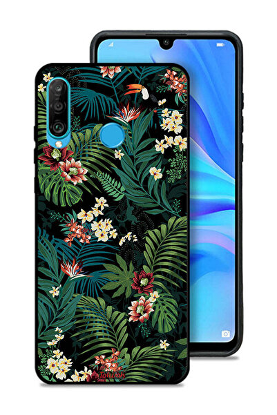 Tolwak غطاء حماية لهاتف هواوي نوفا 4e بنقشة أوراق استوائية