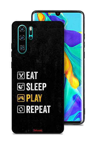 Tolwak غطاء حماية لهاتف هواوي P30 Pro، تناول الطعام، النوم، اللعب، التكرار