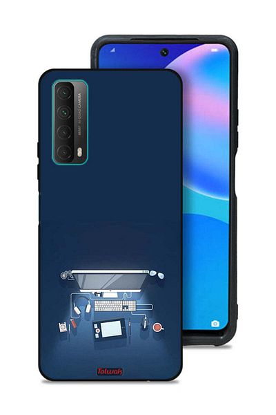 Tolwak Huawei Y7a Protective Case Cover Computer Desk Art
