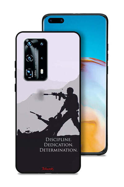 Tolwak غطاء حماية لهاتف هواوي P40 Pro Plus 5G بتصميم انضباط وتفانٍ وتصميم