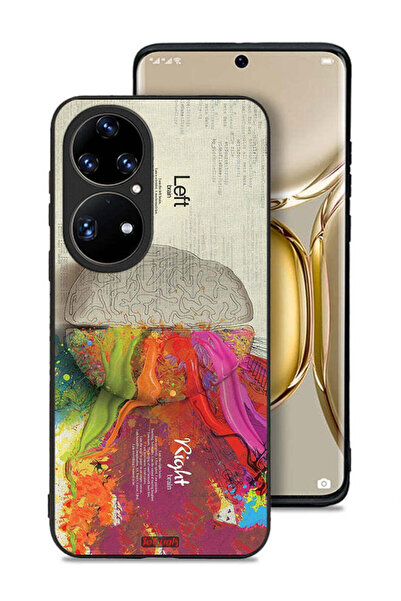 Tolwak غطاء حماية لهاتف Huawei P50 Pro بتصميم تجريدي لعلم الدماغ