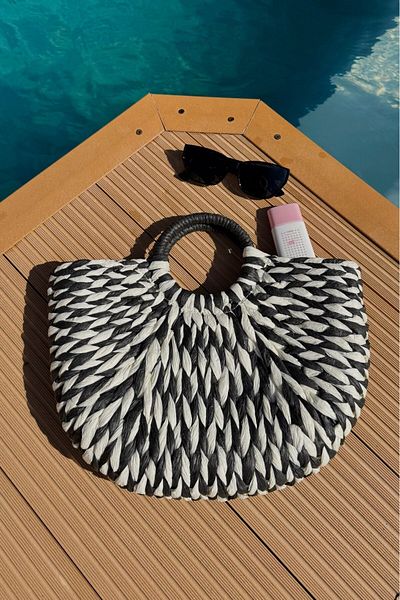 lurex moda Geanta de paie