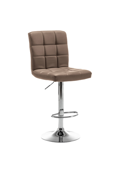 Quasar & Co. Set of 2 bar stools, adjustable height, swivel, non-slip, suitable for the kitchen, eco-leather, cream