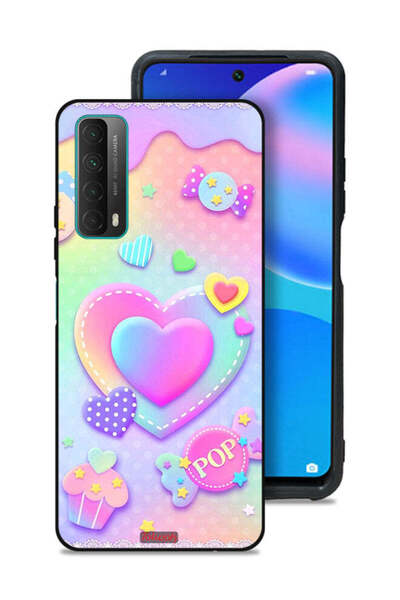 Tolwak غطاء حماية لهاتف هواوي بي سمارت (2021) برسومات قلوب البوب
