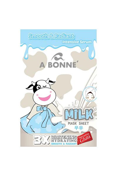 A bonne Milk Sheet Mask for Moisturizing and Lightening the Skin - 20g