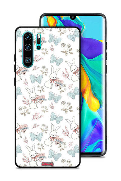 Tolwak غطاء حماية لهاتف هواوي بي 30 برو بتصميم أرنب وفراشات