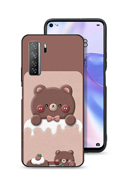 Tolwak غطاء حماية لهاتف هواوي نوفا 7 SE 5G بتصميم دب الفراولة