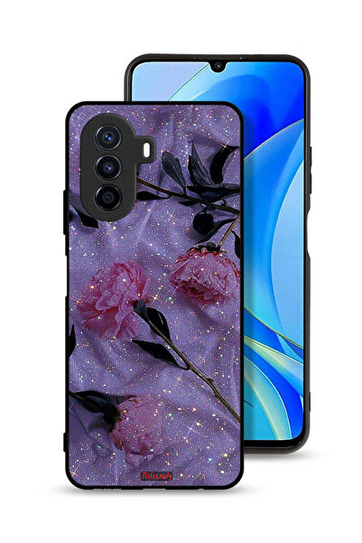 Tolwak غطاء حماية لهاتف هواوي نوفا Y70 بنقشة ورود لامعة