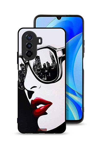 Tolwak غطاء حماية لهاتف هواوي نوفا Y70 بتصميم وجه فتاة وفن تجريدي