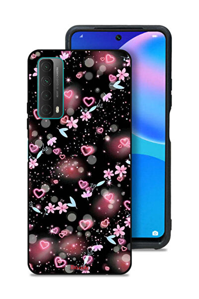 Tolwak غطاء حماية لهاتف هواوي بي سمارت (2021) برسومات قلوب وأزهار صغيرة