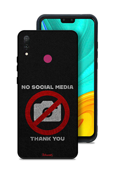 Tolwak غطاء حماية لهاتف هواوي Y9 (2019) لا يسمح بوسائل التواصل الاجتماعي، شكرًا لك