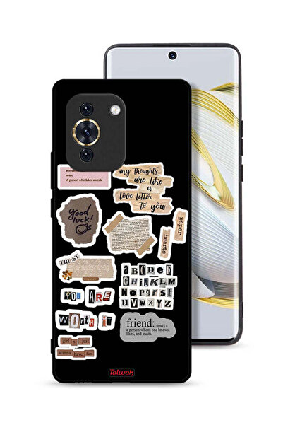 Tolwak غطاء حماية لهاتف هواوي نوفا 10 مع ملصقات اقتباسات الحظ السعيد