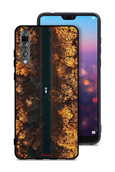 Tolwak غطاء حماية لهاتف هواوي بي 20 برو - طريق في أشجار الخريف