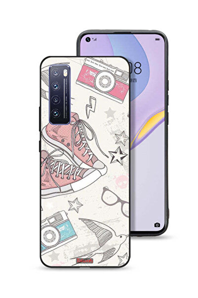 Tolwak غطاء حماية لهاتف هواوي نوفا 7 5G، حذاء قماشي وفن كاميرا