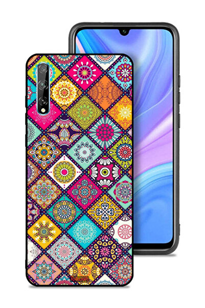 Tolwak غطاء حماية لهاتف هواوي بي سمارت إس بنقشة مربعات ماندالا